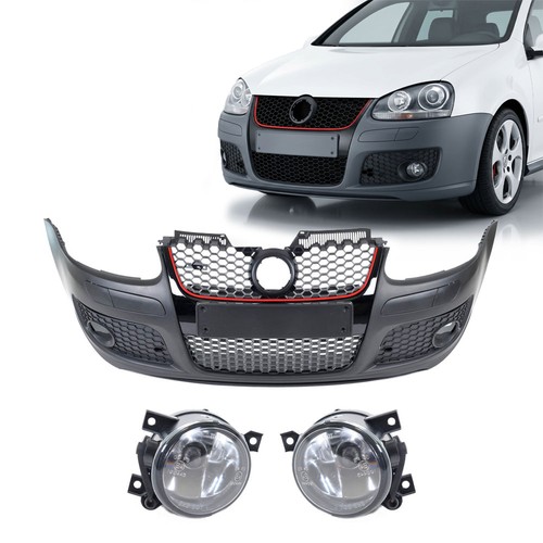 Front bumper with grille fog - with,